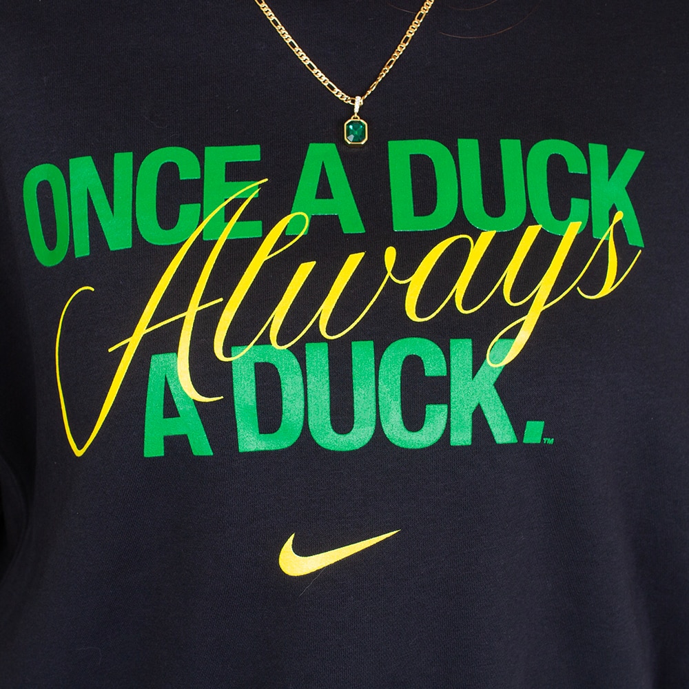 Ducks Spirit, Nike, Black, Pullover, Cotton Blend, Women, Ducks of a Feather, Phoenix, Fleece, Once a Duck Always a Duck, Sweatshirt, 915237